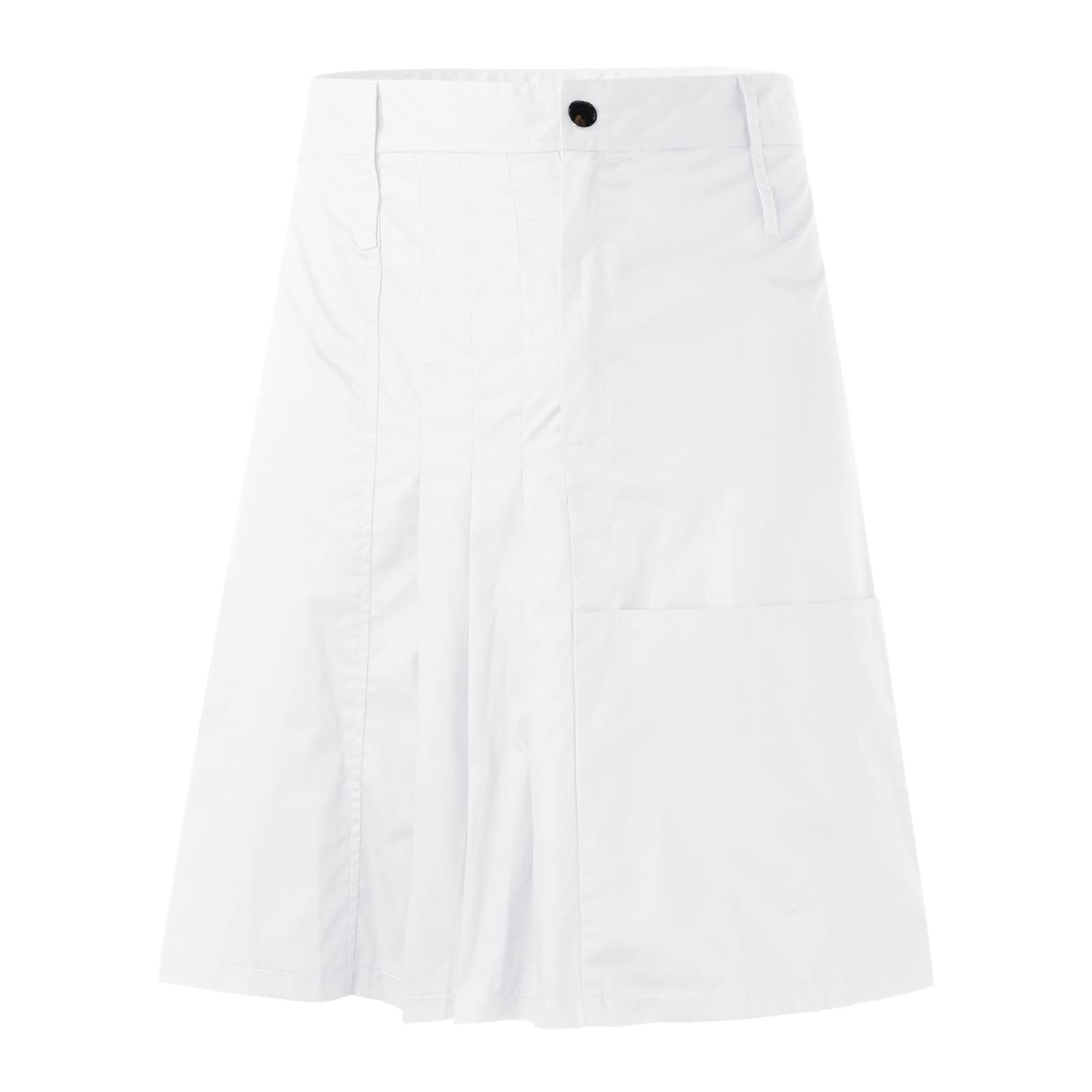 Utility Kilt for Men High Waist Highland Scottish Kilts Plus Size Gothic Traditional Irish Pleated Skirts with Pocket, G# White, 3XL โ image 1