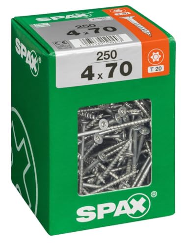 Vis universelle SPAX T20 4x70 tftx pour fixation bois interieur