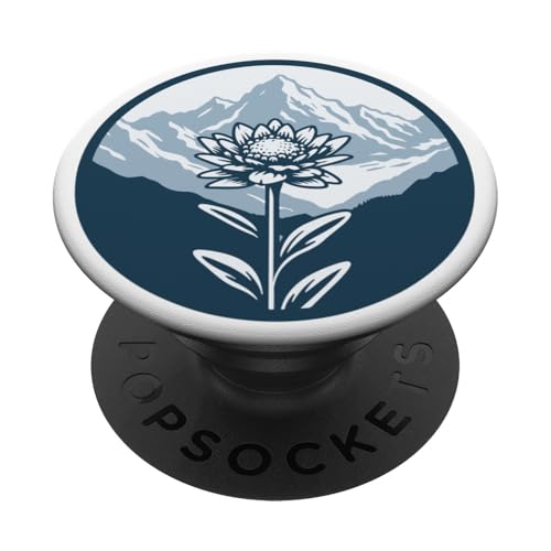 Fleur Alpine PopSockets PopGrip Adhésif