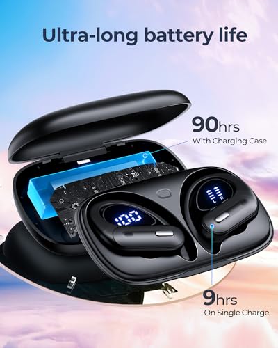 Auriculares inalámbricos Bluetooth 5.3 pantalla de alimentación y ANC GNMN 6