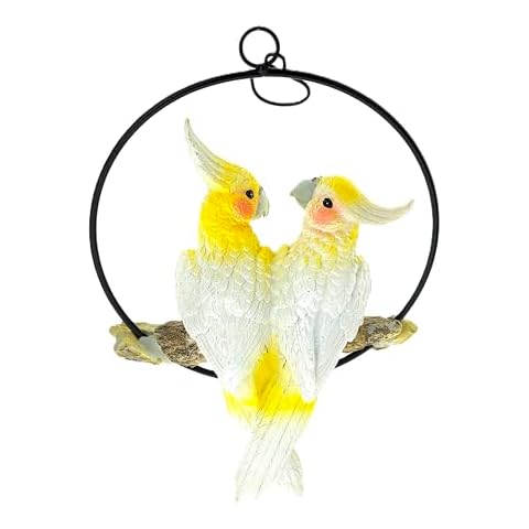 3Pagen Metal Ring Parrot Garden Statue Cover