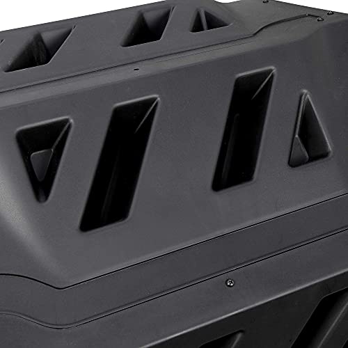 F2C Compost Bin Outdoor Dual Chamber Tumbling Composter 43 Gallon Bpa Free Large Tumbler Composters Tumbling Or Rotating W/ Sliding Doors & Solid Steel Frame Garden Yard Black #TOP3