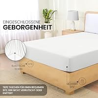 Utopia Bedding - Spannbettlaken 160x200cm - Weiß – Ansicht 4
