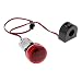 22mm AC20-500V 0-100A Round Digital LED Voltmeter Voltage Meter Indicator Pilot Light Ammeter Current Tester 2 in 1 with Current Coil Transformer - Red