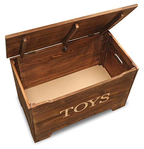 Solid Wood Rustic Toy Box With Lift Top #TOP3