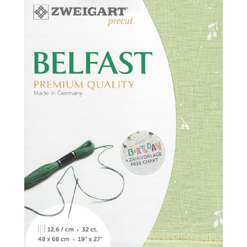 Tissu de comptage Zweigart Belfast 32 ct en lin pour broderie point de croix
