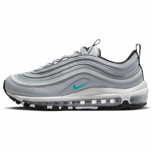 Nike Air Max 97 SE Women's Shoes (Wolf Grey/White/Black/Teal Nebula/Metallic Silver, US Footwear Size System, Adult, Women, Numeric, Medium, 6)