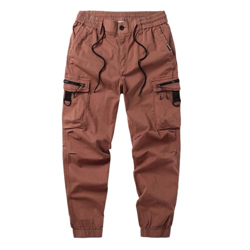 Pantalon cargo pour homme en coton élastique multipoches Generisch