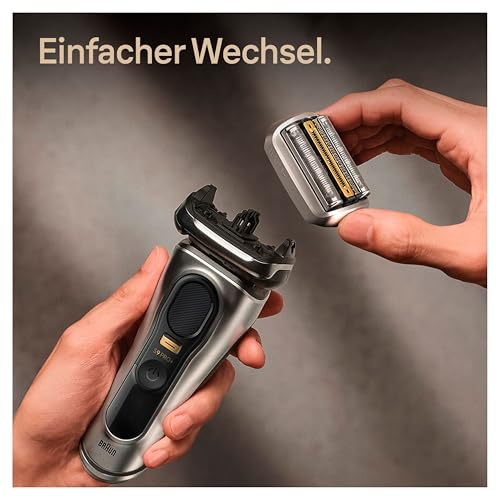 Braun Series 9 Pro Elektrorasierer Scherkopf, ORIGINAL Ersatzscherteil vom Hersteller passend für Braun Herren Rasierer Series 9 Pro, 94M, chrom, 1er Pack