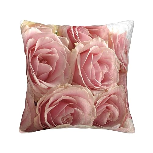 Housse de coussin en velours côtelé imprimé roses 40x40 cm pour salon - 2