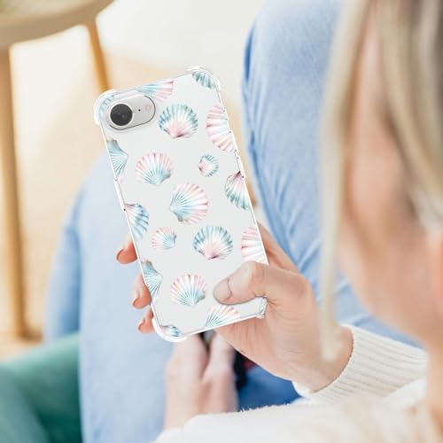 Coque iPhone 16e coquillage transparente et souple motif océan d'été - 7