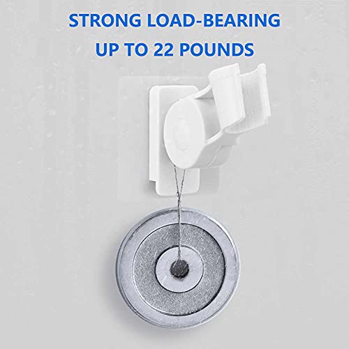 Knnriim Shower Head Holder,Plastic Bathroom Strong Adhesive Showerhead Adapter,Wall Mount Adjustable Handheld Shower Head Holder Bracket,Waterproof,Relocatable Shower Wand Holder,White #TOP3