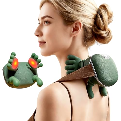 ZEDRIWELL Hand Neck Massager with Fingers Shoulder and Neck Massager with Hands Bionic Heated Massager Deep Tissue Massage Shoulder & Cervical Relief Relax Muscle Tension Hands-Free Portable