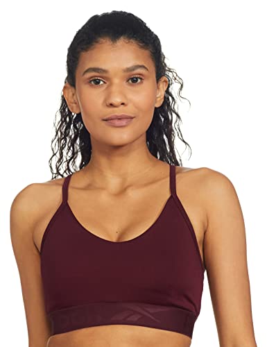 Image of Reebok Women's Polyester Lightly Padded Wire Free Standard Sports Training Bra