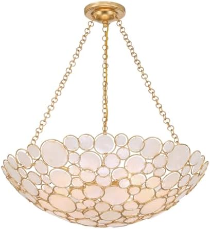 Crystorama Palla 24.5'' Antique Gold Chandelier
