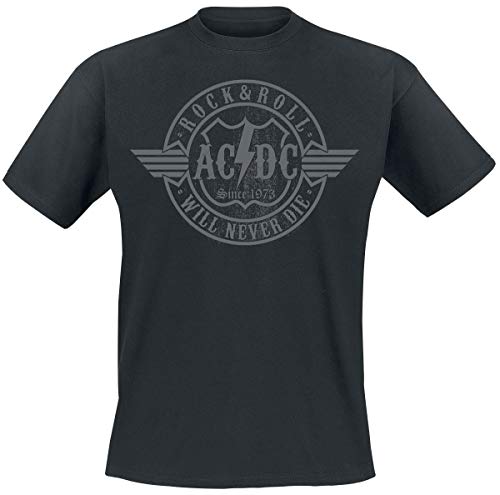 AC/DC Rock & Roll - Will Never Die Hombre Camiseta Negro M