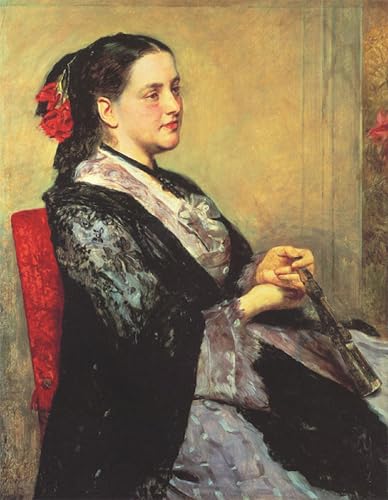 Retrato de una dama de Sevilla, lienzo clásico para decorar salones sofisticados de 60x90cm