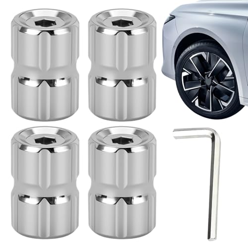 Bouchons de Valve de Pneu avec Couvercle - Bouchons de Valve pour Pneus,4 Pièces Accessoires Étanches pour Valves de Pneus Universels Moto Camion Vélo Véhicules