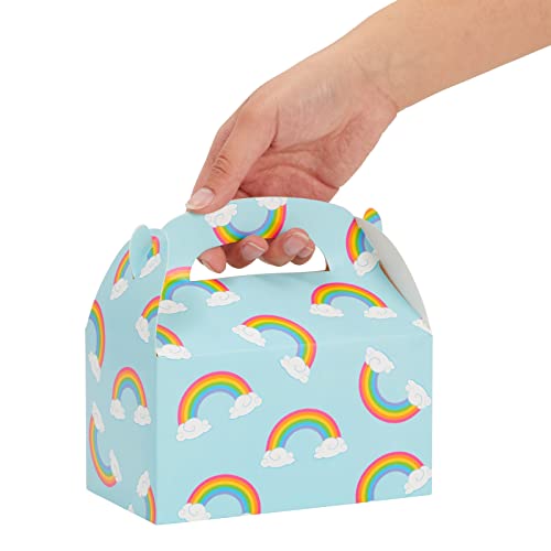 Blue Panda 24 Pack Rainbow Gable Boxes, Goodie Gift Box For Kids Birthday Themed Party Favors, Gifts, Treats (6.2 X 3.5 X 3.6 In) #TOP3
