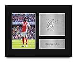 HWC Trading Bukayo Saka Gifts Printed Signed Autograph Picture for Football Fans and Supporters - US Letter Size