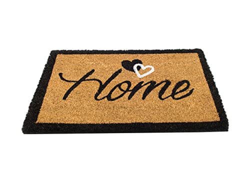 BIANCHERIAWEB Paillasson Cocco Entrée Maison Extérieur Antidérapant Fortuna Home Coeur Tressé Cover
