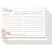 60-Count Kitchen Recipe Cards - Double-Sided Recipe Note Cards with Floral Design, 4 x 6 Inches