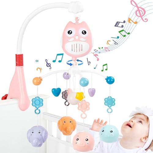 Amazon.com : Baby Musical Crib Mobile with Hanging Rotating Toys ...