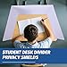 ZYINOZOC 24 Pack Desk Dividers for Students,3-Fold Privacy Screens,Testing Dividers for Classroom Waterproof,Plastic Easy Clean Privacy Shields for Student Includes Extra Labels