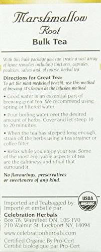 Celebration Herbals 275662 Organic Marshmallow Root Bulk Tea Caffeine Free -- 1.76 Oz thumb #1