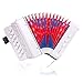 Button Accordion, Horse 10 Keys Control Kids Accordion Musical Instruments for Kids Children Beginners Lightweight and Environmentally-friendly (White)
