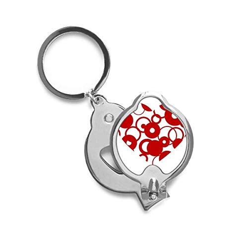 Coupe-ongles bague coeur rouge pour finir les ongles cassants