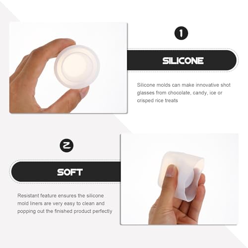 Molde de hielo de silicona para vasos shot BESTonZON 10 piezas miniatura 4