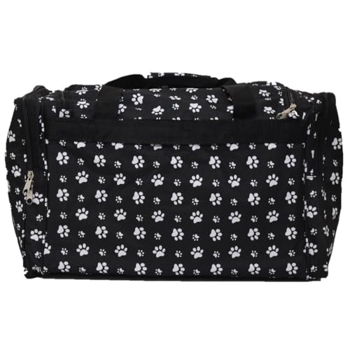 Image of World Traveler 81T16-587B /W Duffle Bag, One Size, Black White Paws