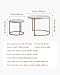 VEVOR Nesting Tables, Coffee Table Set of 2, 23.6 inch Round Coffee Table, Small Coffee Tables Night Stand with Metal Frame, for Living Room, Bedroom, Office (White & Gold)