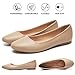 hash bubbie Women's Flats Shoes Ballet Flats Dress Shoes Comfortable PU Leather Slip on Shoes for Women(Nude .US6)
