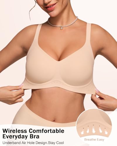 HORISUN Wireless Full Coverage Bras Push Up Comfortable Seamless Jelly Bra - image 2