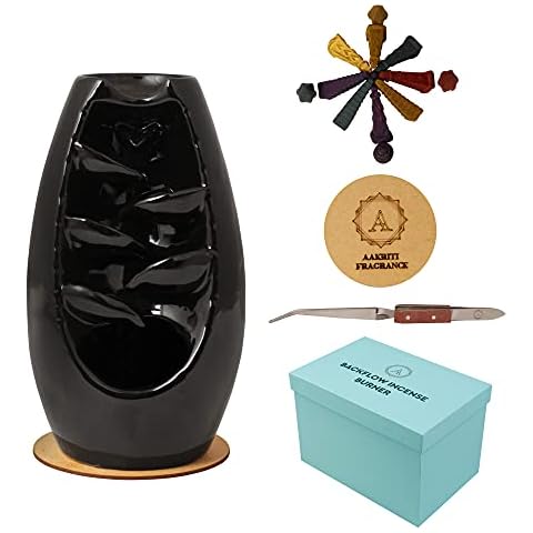 AAKRITI Incense Burner | 100% Eco-Friendly | Home Décor | Feng Shui Based | Traditional Backflow Burner | Perfect For Housewarming, Christmas, Birthday, (Waterfall) Cover