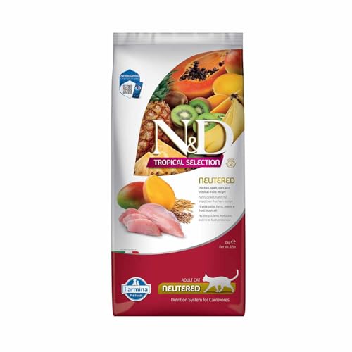 Farmina, N&D Tropical, Pollo & frutti tropicali, Gatto Neutered, 10kg