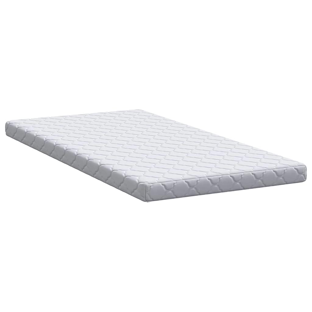 Biały materac 90 x 190 cm z żakardowym materiałem, warstwą kokosa, pianką PU, średnio twardy, 10,5 cm wysokości, do sypialni, łóżka dla gości i stelażu