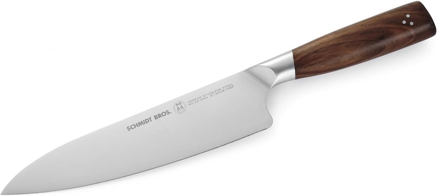 Schmidt Brothers - Delta Series - 7-Piece Walnut Knife Set, High-Carbon Stainless Steel Cutlery with Natural Walnut Knife Block