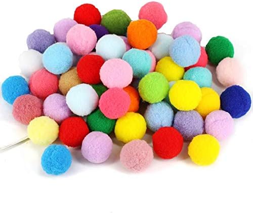 Aeyistry 290 Pcs 0.4 Inch Colorful Pompoms for Hobby,Multicolor Fuzzy Pompom Balls for Children DIY Supplies Creative Crafts Decorations