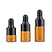 Produktbild HugeStore 50 Stück Klein Pipettenflasche Braunglasflasche Glasflaschen Ätherisches Öl Flaschen mit Dropper 1ml