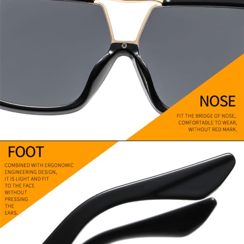 Lunettes de soleil carrées luxe vintage design surdimensionné finitions soignées pour homme