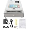 SUDEG Electronic Cash Register POS System Cash Register with Drawer Box,Digital LED Display,48 Keys Keyboard,Multifunction Cash Register for Retail/Restaurant POS