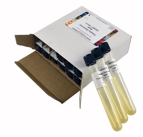 Potato Dextrose Agar Slant Tubes, Pack of 12 - Sterile Microbiological Culture Media - The Curated Chemical Collection by Innovating Science