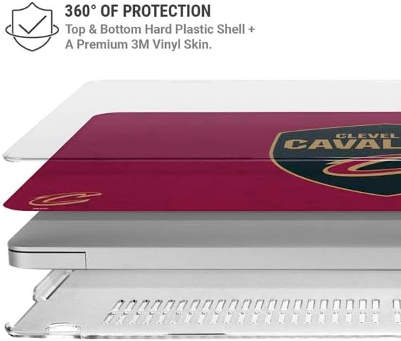 Skinit Laptop Case Plus Skin Compatible with MacBook Pro 13in M1 (2021) - Officially Licensed NBA Cleveland Cavaliers Distressed Design