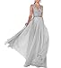 Produktbild Beyonddress Damen Chiffon Abendkleider Lang Hochzeit V-Ausschnitt Brautkleid Ballkleider Brautjungfern Kleider(Silber,52)