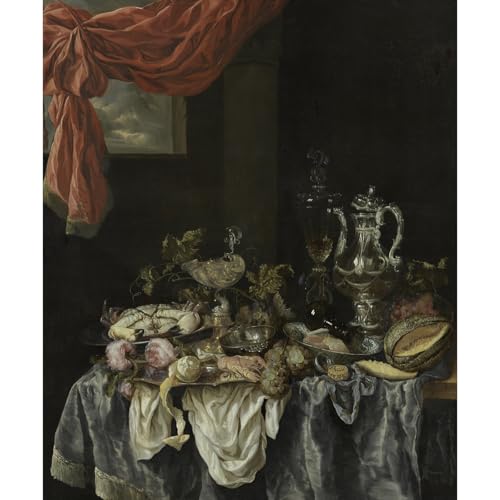 Impression giclée Nature morte de luxe (1654) ARTICULOZY reproduction tableau Rotterdam