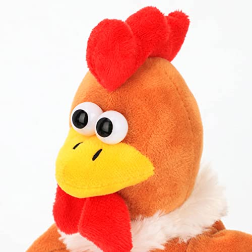 Hopearl Sprechendes Huhn Wiederholt Gesagtes Laufend Küken Elektrisch Interaktiv Animiertes Spielzeug Sprechendes Plüschtier Geschenke für Kleinkinder Geburtstag, 23 cm