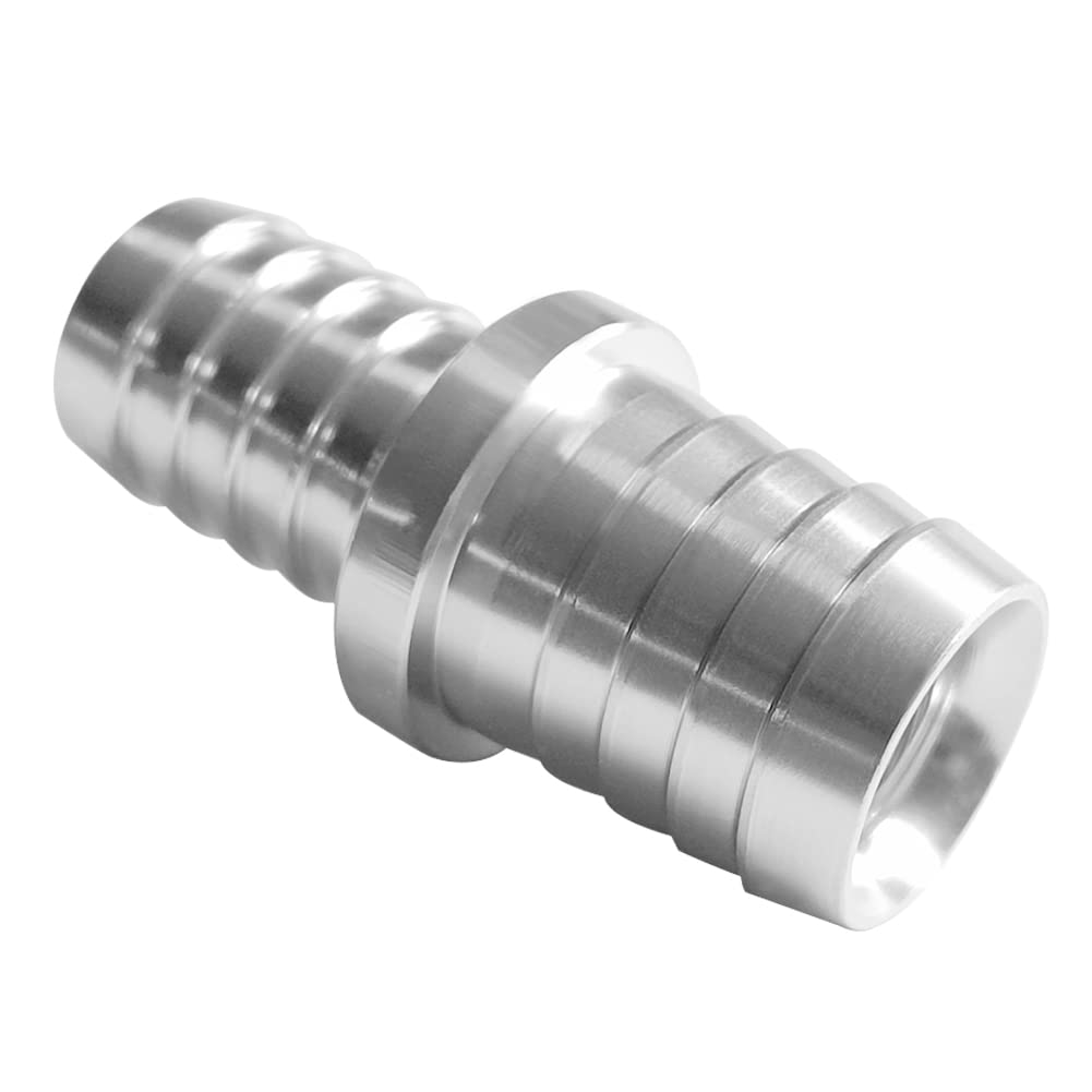 1 Pcs 5/8 to 3/4 Inch Radiator Hose Barb Adapter, Coupler Splice Mend Coolant Intercooler Exchanger Heater Repair Hose Connector Water Fluid Air Aluminum